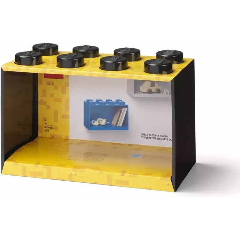 Shelf Room Copenhagen LEGO Brick 8 Shelf zwart, modulair displayrek