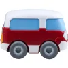 Bus HABA Kullerbu Momentum Motor Mini Bus blauw grijs rood wit