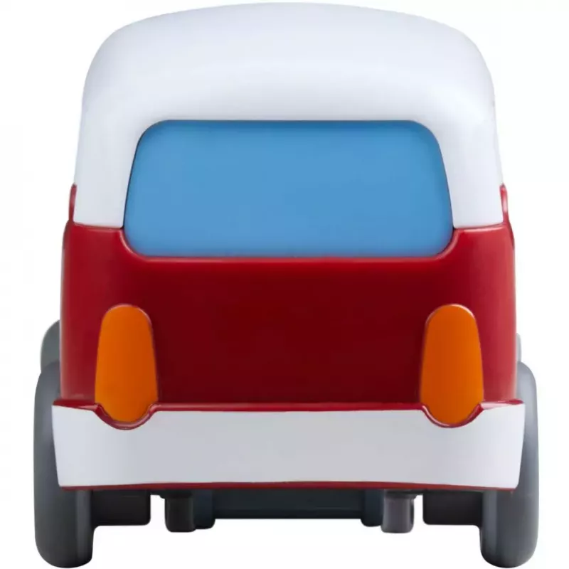 Bus HABA Kullerbu Momentum Motor Mini Bus blauw grijs rood wit