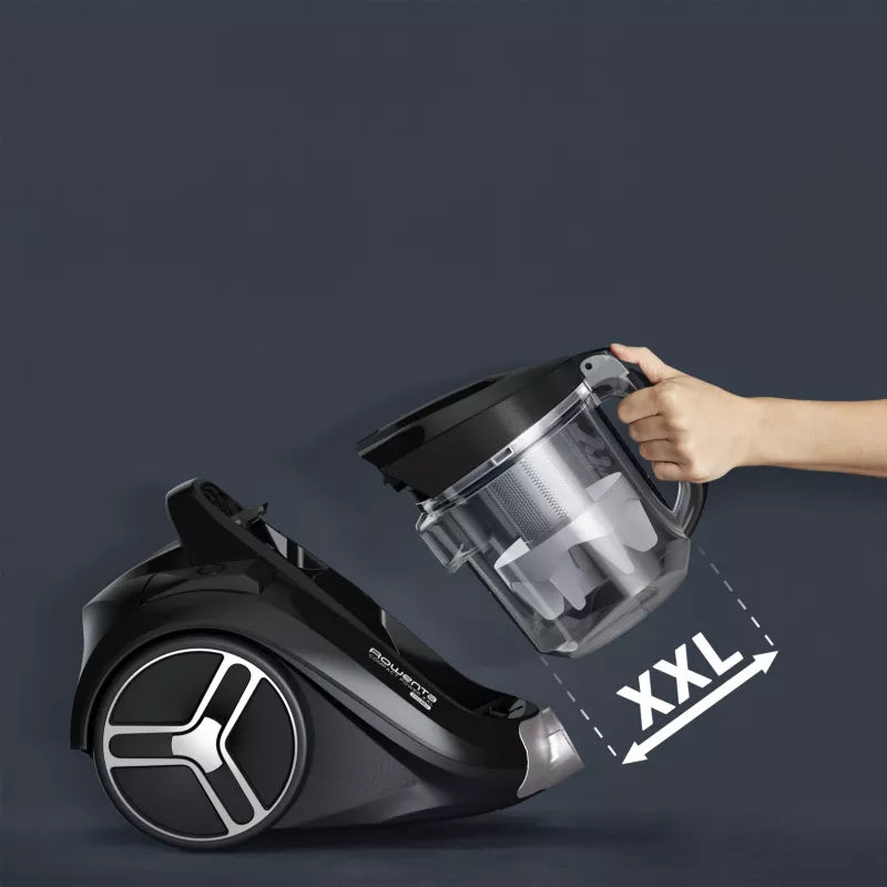 Rowenta Compact Power XXL Animal RO4B50 zakloze bodemstofzuiger, 3-traps filtersysteem, grijs/zwart