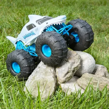Monster Jam, officiële Megalodon STORM All-Terrain op afstand bestuurbare monstertruck, schaal 1:15