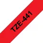 Etikettenband Brother TZe441 18mm zwart op rood