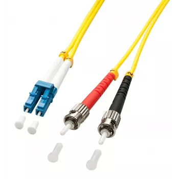 Lindy 2m LC/ST InfiniBand/glasvezelkabel meerkleurig, geel