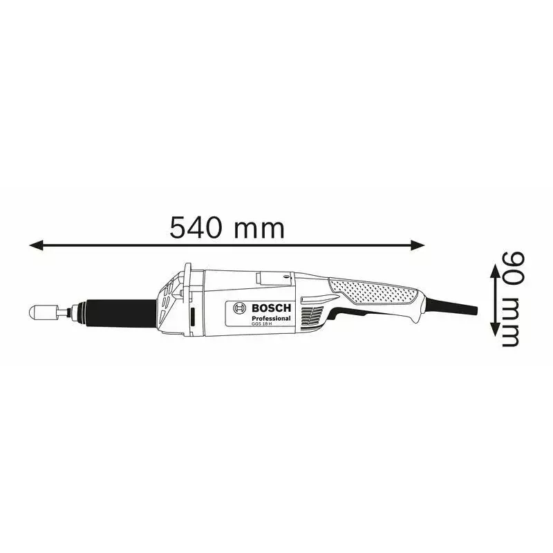 Bosch Professional GGS 18 H rechte slijpmachine, 1.050 W, spantang 10 mm (0 601 209 200)