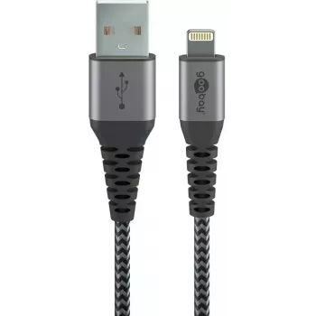 Lightning-kabel Wentronic 49267 0,5 m zwart-grijs