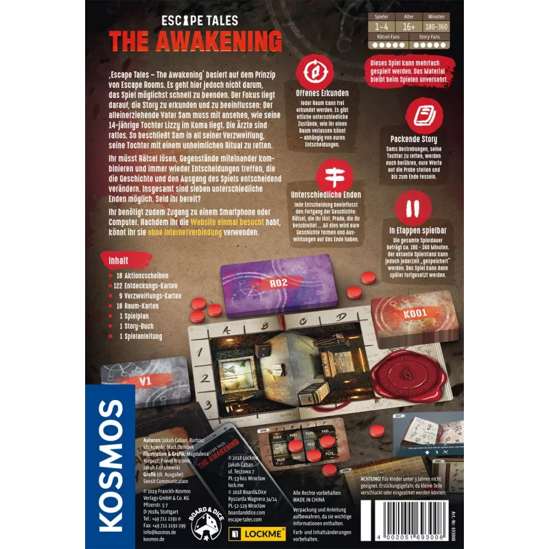 Kosmos Escape Tales: The Awakening bordspel deductie