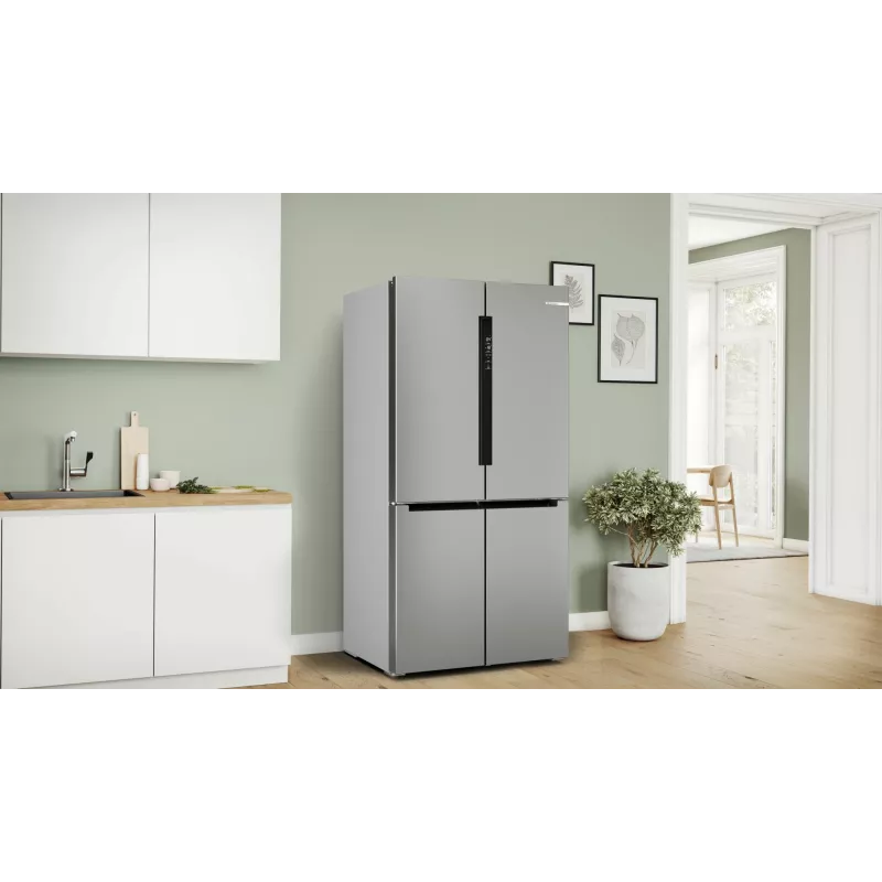 Bosch Serie 4 KFN96APEA koel-vriescombinatie Side-by-Side, French Door, vrijstaand, 605 l (405 l + 200 l), Home Connect, energieklasse E, roestvrij staal