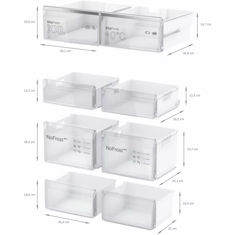 Bosch Serie 4 KFN96APEA koel-vriescombinatie Side-by-Side, French Door, vrijstaand, 605 l (405 l + 200 l), Home Connect, energieklasse E, roestvrij staal
