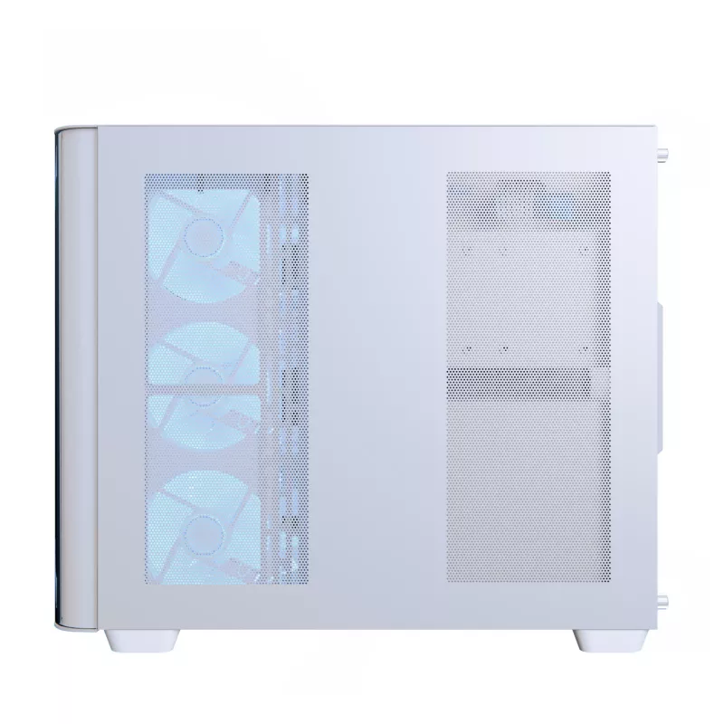 PC-behuizing Aerocool P500C Midi Tower Wit ATX Zijwaartse voeding 3x 120 mm ventilatoren