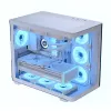 PC-behuizing Aerocool P500C Midi Tower Wit ATX Zijwaartse voeding 3x 120 mm ventilatoren