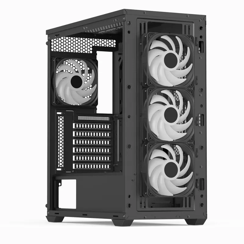 Aerocool D501A midi tower zwart