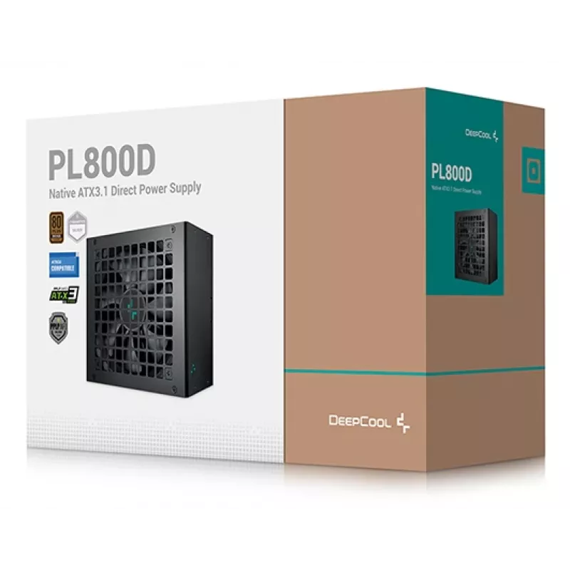 DEEPCOOL Pl800d voeding 800 W 20+4 pin ATX - zwart
