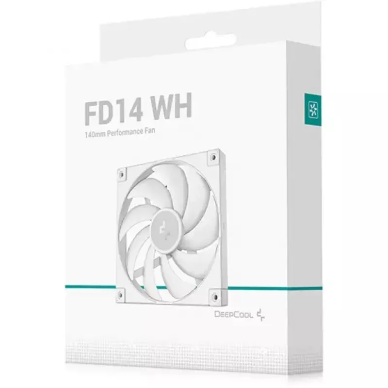 140-mm-behuizingsventilator DeepCool FD14 WH, 140 x 140 x 25 mm, wit, 3-pin