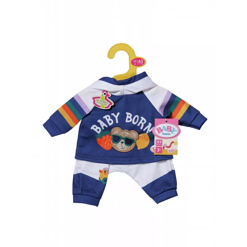 BABY born joggingpak marineblauw 43cm poppenkledingset