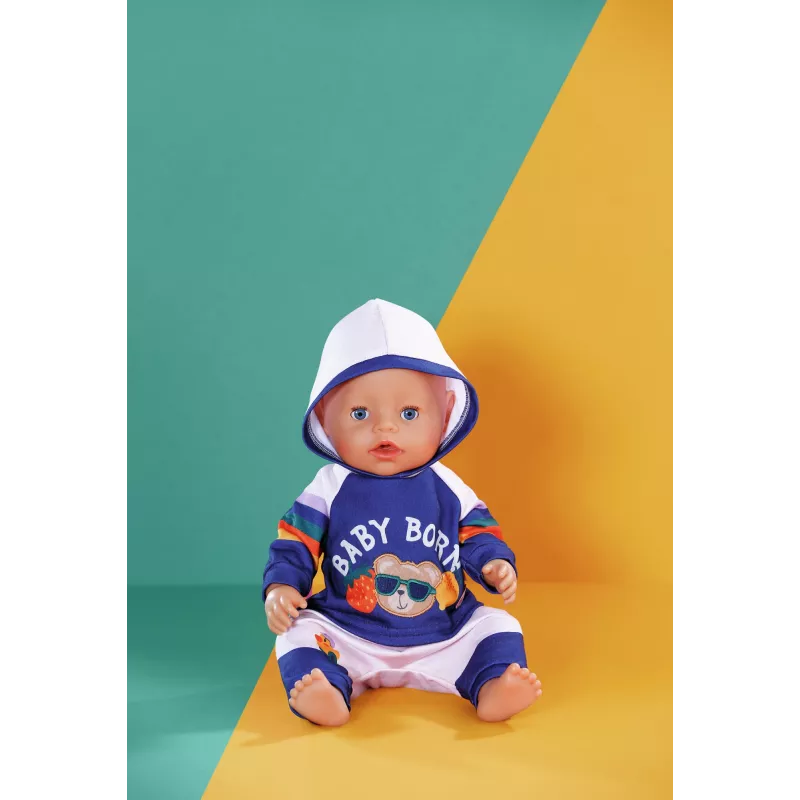 BABY born joggingpak marineblauw 43cm poppenkledingset