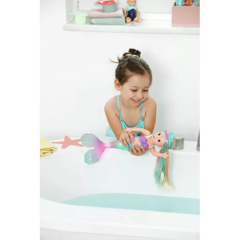 Pop zapf creation BABY born zeemeermin model 837368 – wasbare babypop met zeemeerminstaart