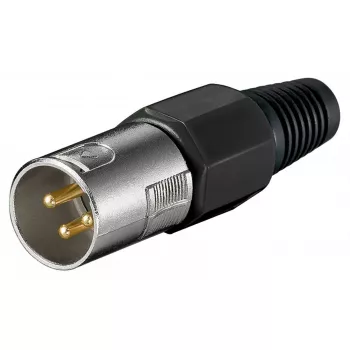 Goobay microfoonstekker 3-polig XLR male zwart metaal