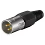 Goobay microfoonstekker 3-polig XLR male zwart metaal