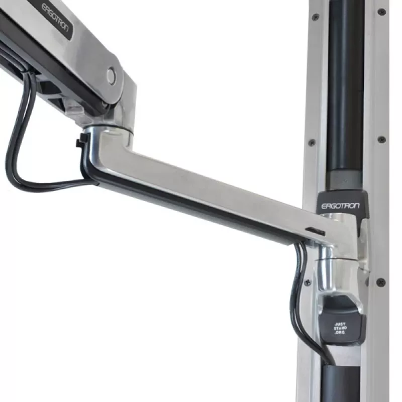 ERGOTRON Lx zit-sta wandsteun LCD-arm (gepolijst aluminium)