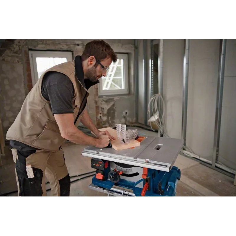 Bosch BITURBO GTS 18V-216 Professional accu-tafelzaag, 18 V, zaagblad 216 mm, solo (zonder accu en lader), blauw