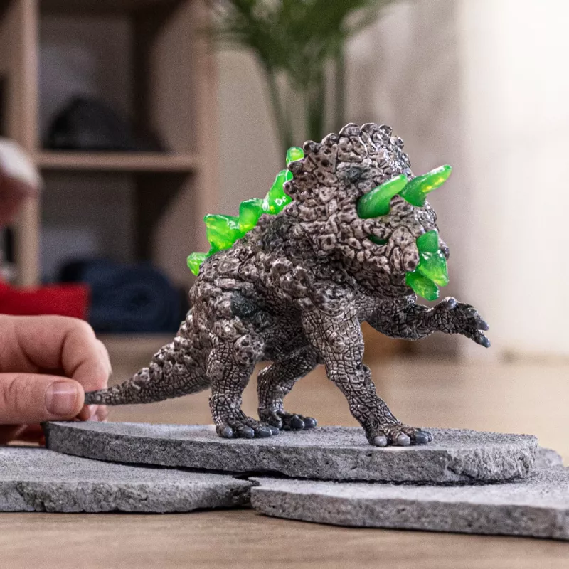 schleich ELDRADOR CREATURES steen-triceratops, 7 jaar, monsters en draken, steenwereld, meerkleurig
