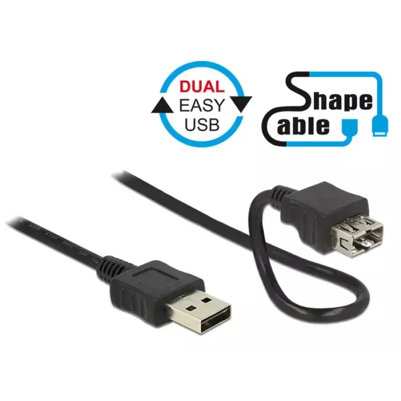 USB-kabel DeLOCK 2m 2xUSB2.0-A