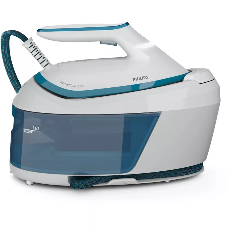 Philips PSG6022/20 stoomstrijkstation 2400 W 1,8 L SteamGlide Plus-strijkzool blauw, wit