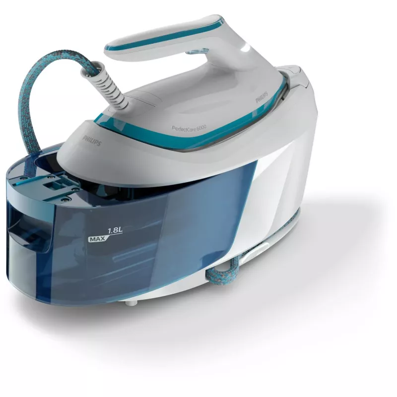 Philips PSG6022/20 stoomstrijkstation 2400 W 1,8 L SteamGlide Plus-strijkzool blauw, wit