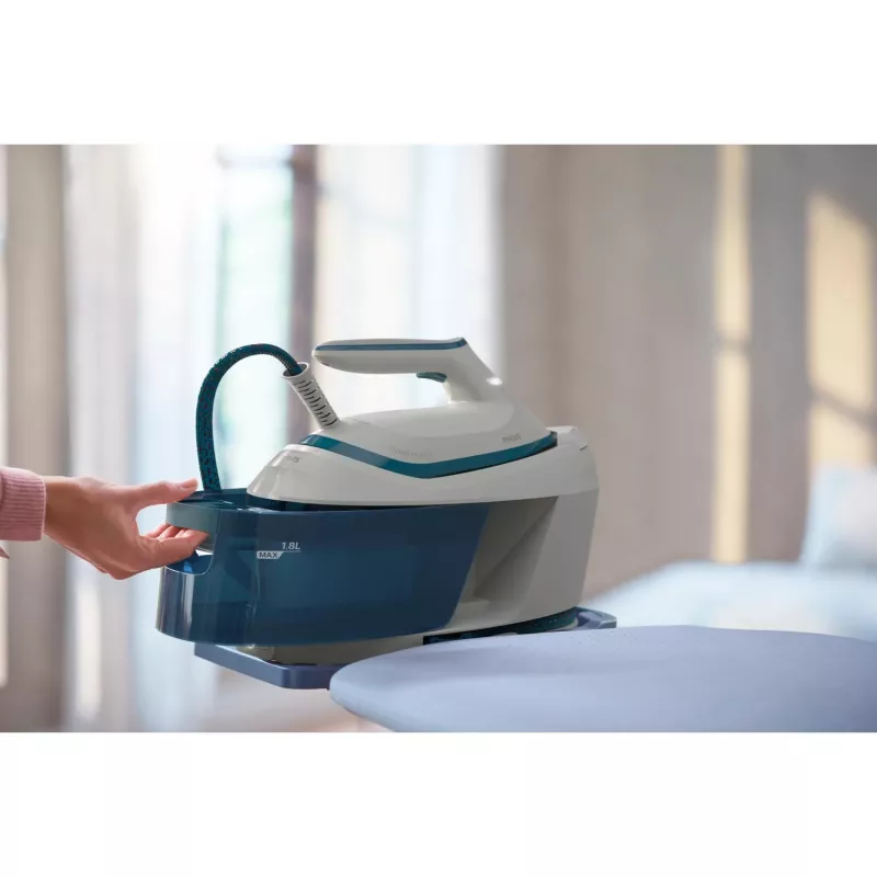 Philips PSG6022/20 stoomstrijkstation 2400 W 1,8 L SteamGlide Plus-strijkzool blauw, wit