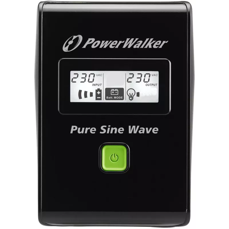 POWERWALKER - BLUEWALKER UPS Vi 800 Sw 800va / 480w LCD-display 2 x Schuko-uitgang AVR zwart