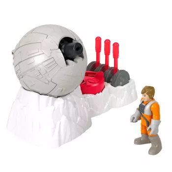 Fisher-Price Imaginext STAR WARS rebellenbasis-kanon speelgoed met Luke Skywalker diecast-karaktersleutel, 5 delen