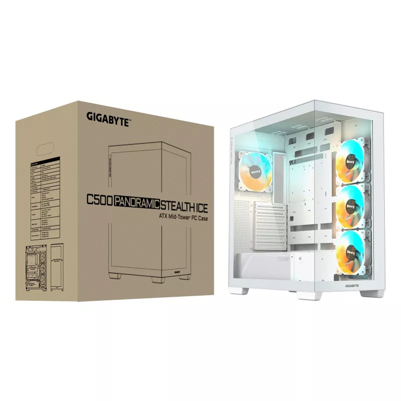 GIGABYTE C500 PANORAMIC STEALTH midi tower wit