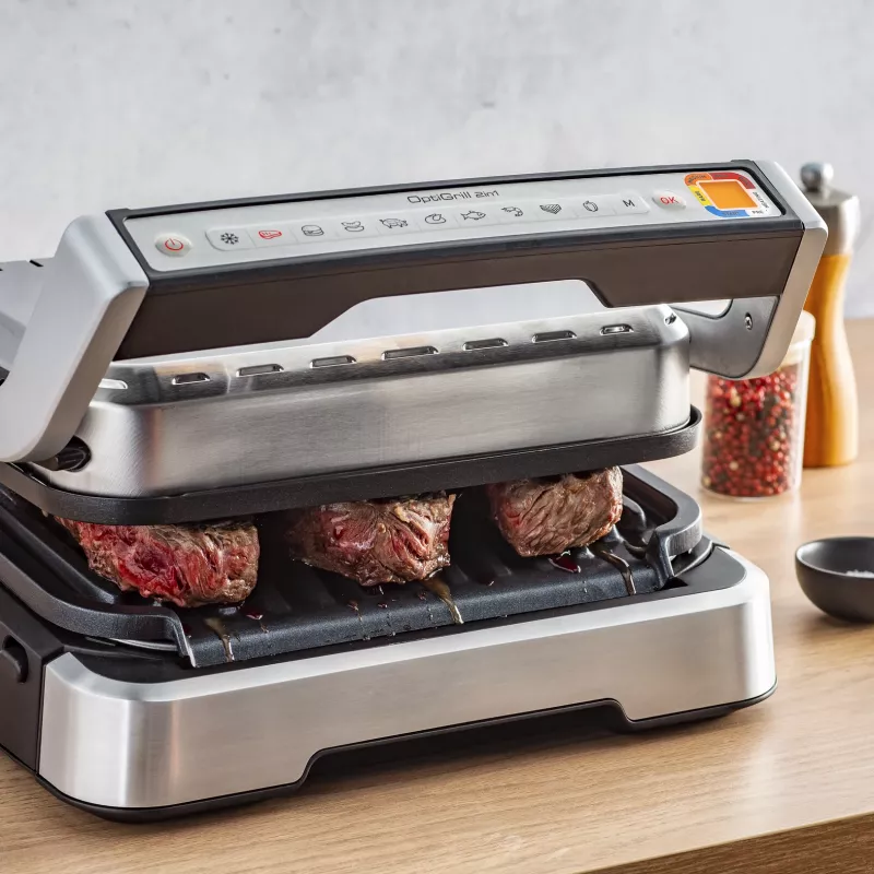 Contactgrill Tefal OptiGrill 2in1 GC773D RVS 2100 W