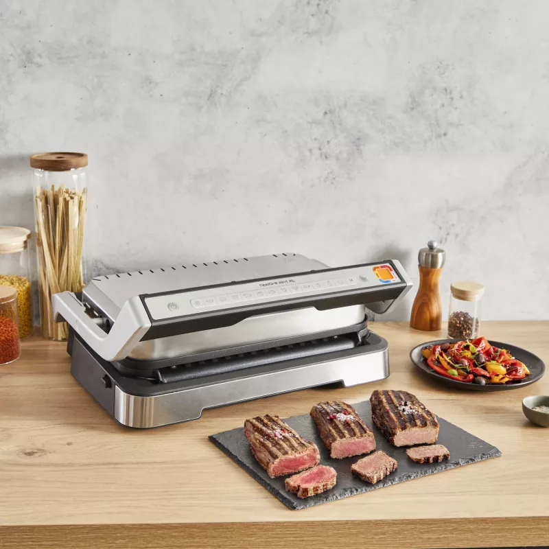 Contactgrill Tefal OptiGrill 2in1 GC773D RVS 2100 W