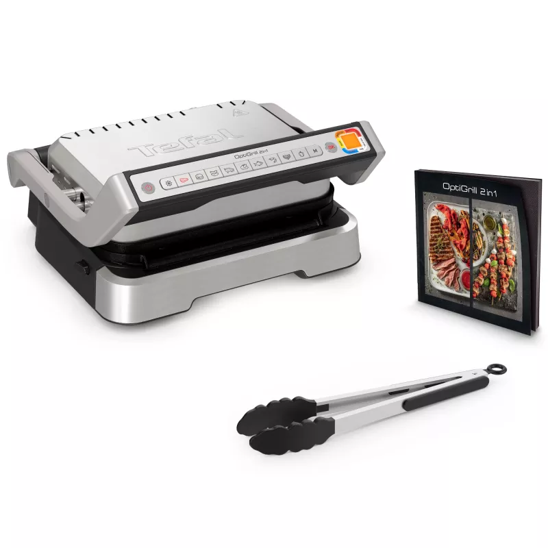 Contactgrill Tefal OptiGrill 2in1 GC773D RVS 2100 W