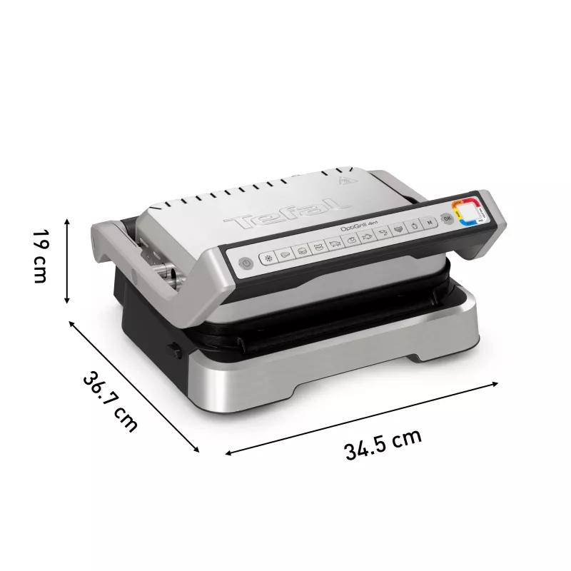 Contactgrill Tefal OptiGrill 2in1 GC773D RVS 2100 W