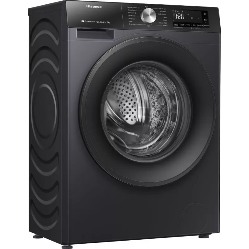 Hisense WF3S8043BB3 Wasmachine Frontlader 8 kg 1400 t/min Zwart