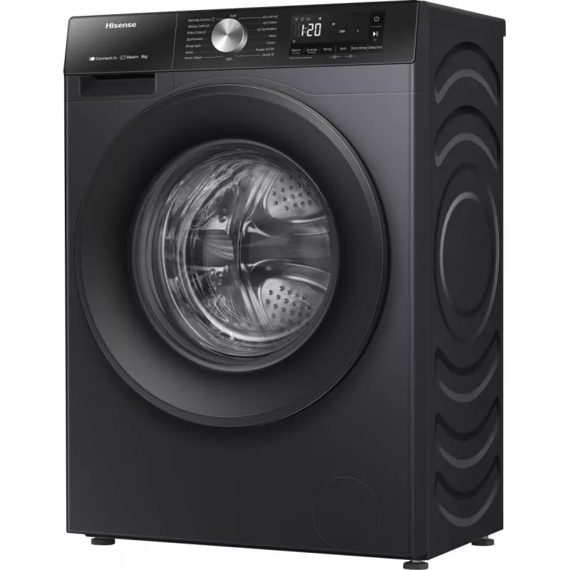 Hisense WF3S8043BB3 Wasmachine Frontlader 8 kg 1400 t/min Zwart