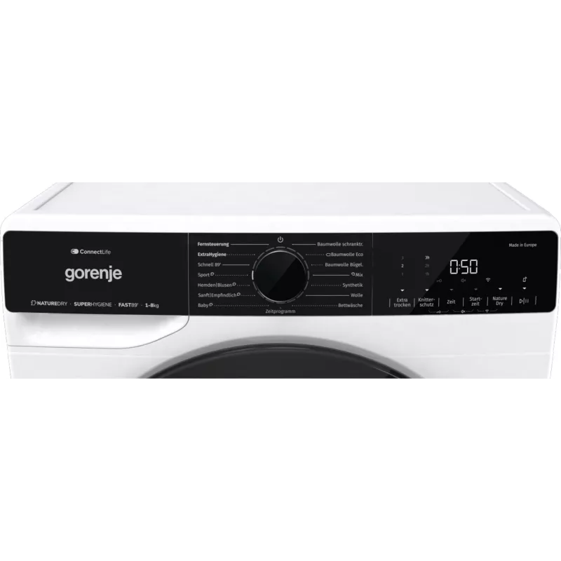 Gorenje DPNA83W Wasdroger vrijstaand Frontlader 8 kg Zwart, Wit