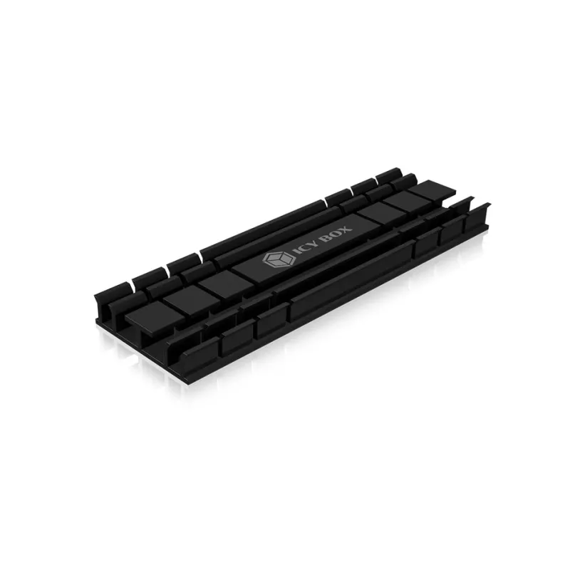 ICY BOX IB-M2HS-701 M.2 2280 SSD koelblok, passief, aluminium, PC/PS5, zwart