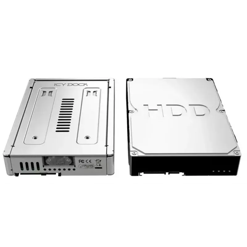 Cremax ICY Dock MB982IP-1S - opslag-inbouwadapter - 8,9 cm naar 6,4 cm (3.5 naar 6,40cm (2.5)) - Zilver (MB982IP-1S-1)