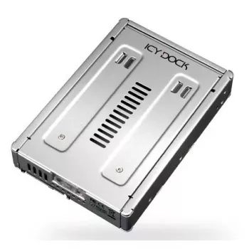 Cremax ICY Dock MB982IP-1S - opslag-inbouwadapter - 8,9 cm naar 6,4 cm (3.5 naar 6,40cm (2.5)) - Zilver (MB982IP-1S-1)