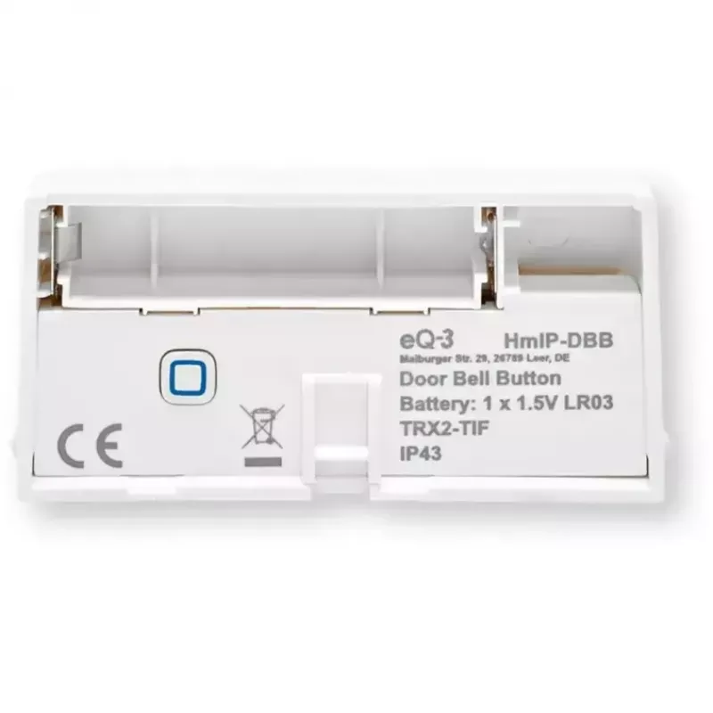 Draadloze deurbeldrukker HomeMatic HmIP-DBB batterijgevoed — HomeMatic