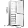 Gorenje NRK418DCS4 vrijstaande koel-vriescombinatie, 256 l (171 l + 85 l), klasse D, 182,4 cm, zilver