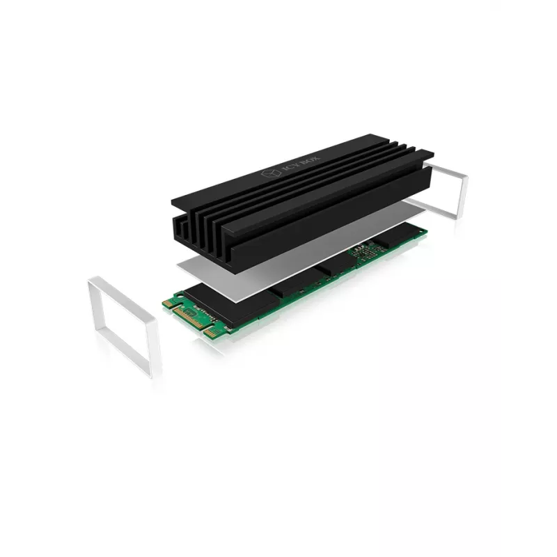 ICY BOX IB-M2HS-70 solid-state-drive koellichaam/radiator zwart 1 stk.