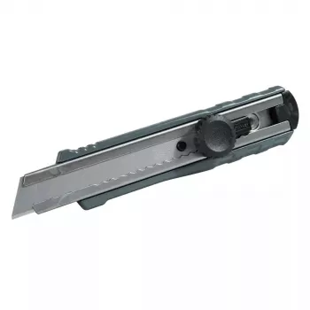 STANLEY FATMAX 0-10-421 afbreekmes, 18 mm, gegoten metalen behuizing, schuifvergrendeling, mesgeleider van roestvrij staal, riemclip, geel