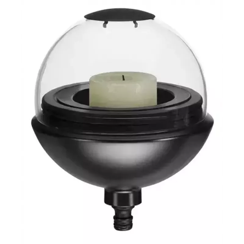 Kandelaar Gardena 11430-20 zwart transparant rond stang 1 stuk