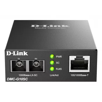 Mediaconverter D-Link DMC-G10SC/E 100/1000BaseT naar 1000BaseLX SC glasvezel