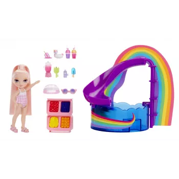 Rainbow High Little Pool Day with Blush Playset, modepop, vrouwelijk, 4 jaar, 140 mm, veelkleurig