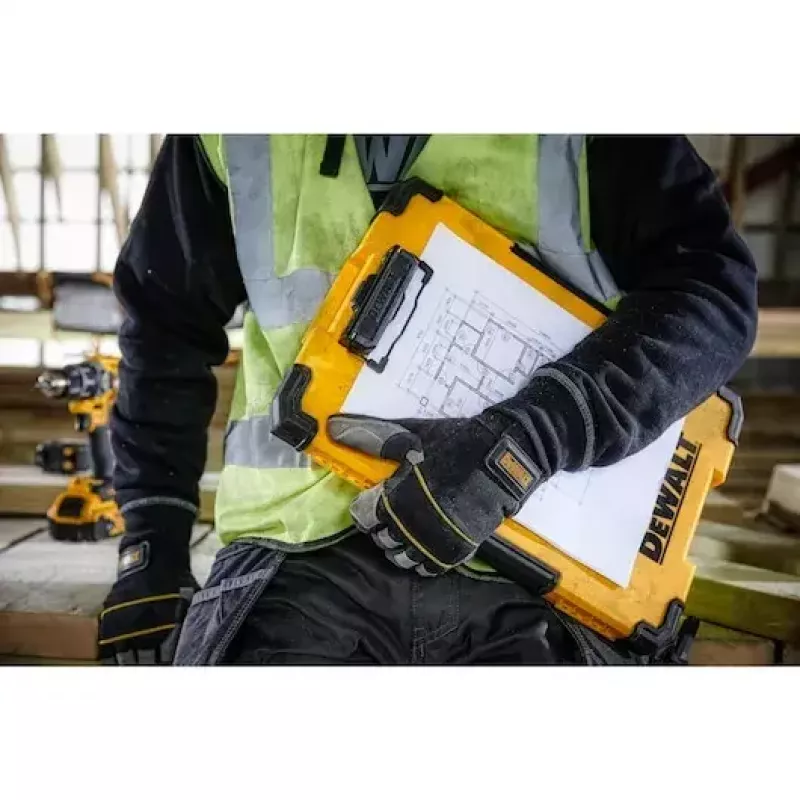 DeWALT TSTAK DWST82732-1 klembord met 180° LED-licht, geel/zwart